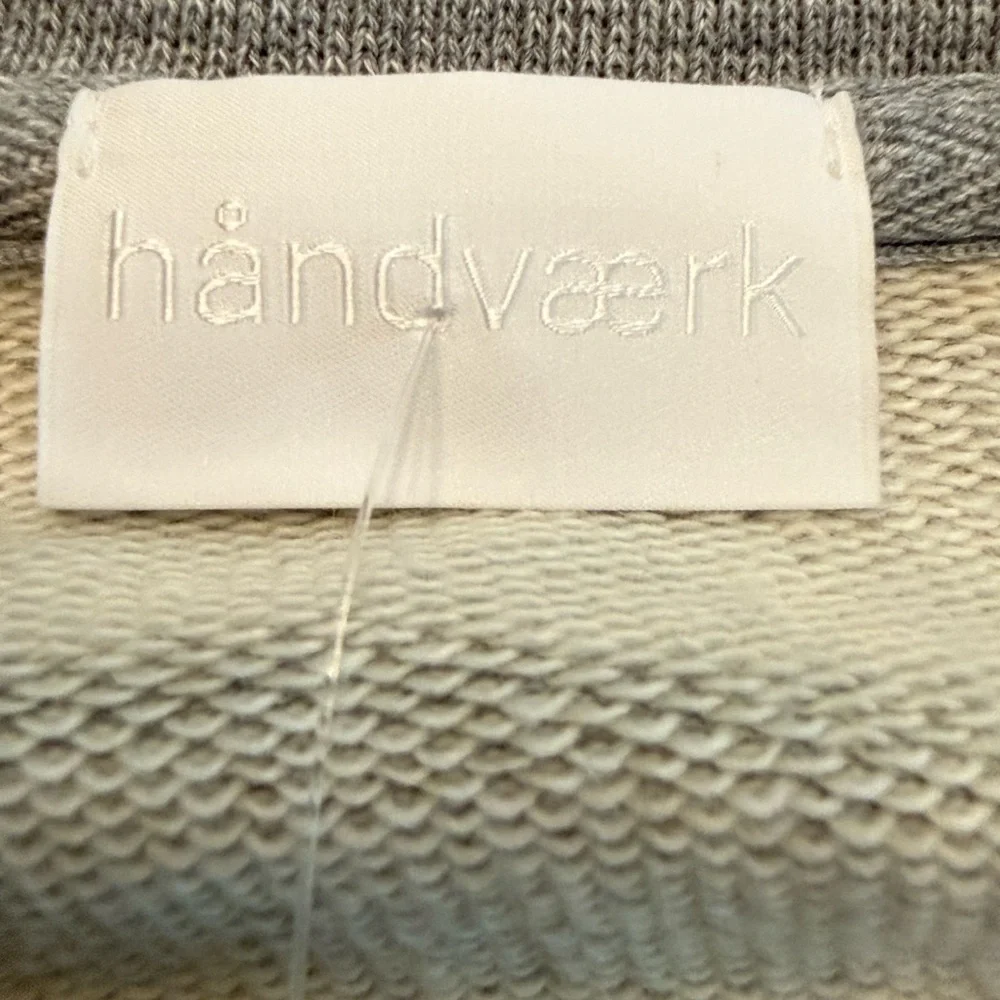 Handvaerk Varsity Crewneck Sweatshirt Gray Cotton XL NWT Classic